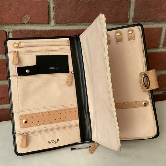 WOLF Est.1834”Chloe”Laser Cut Leather Jewelry Portfolio Case NWOT - Picture 15 of 16